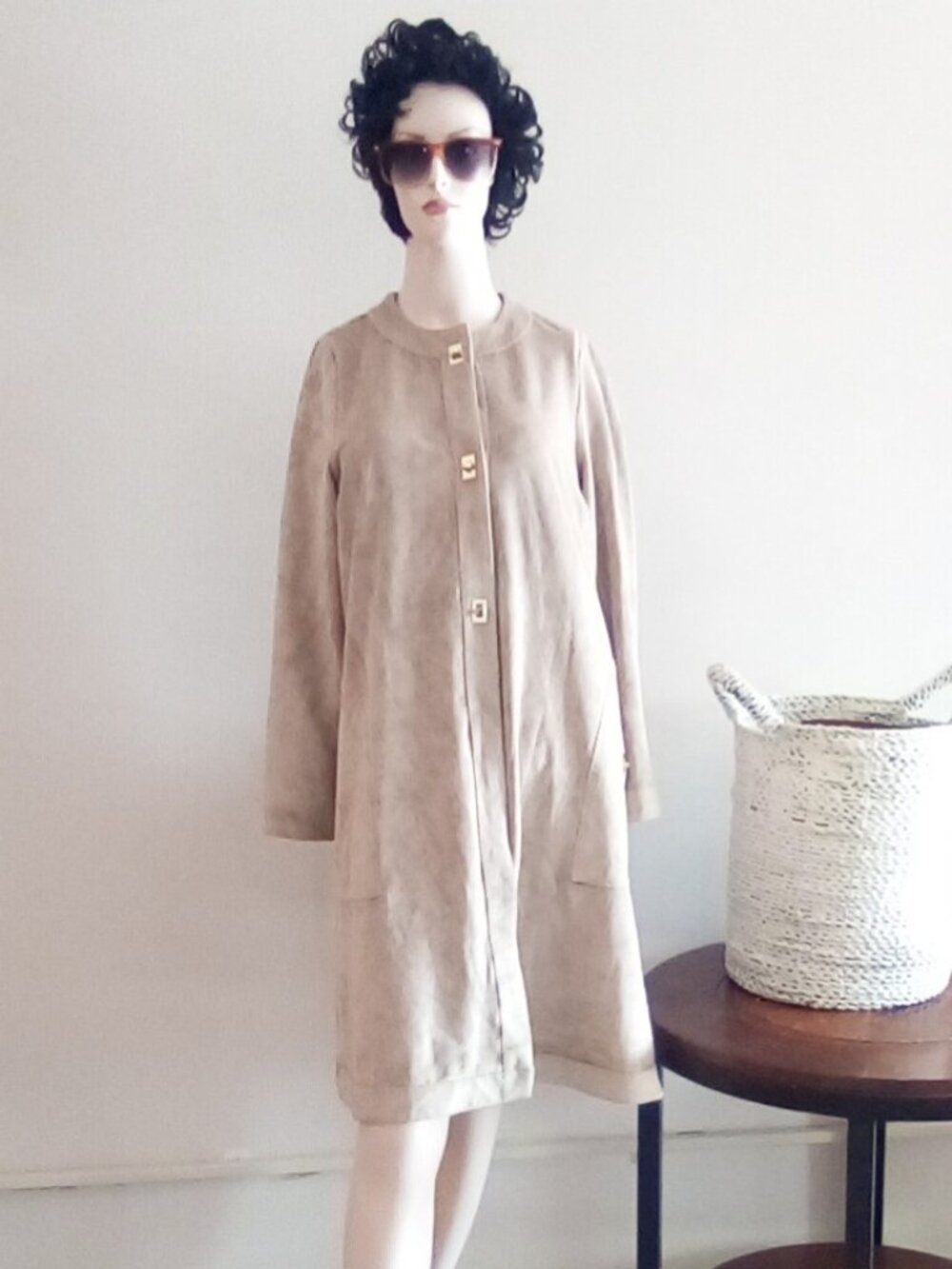 Gretchen Scott Ultrasuede Women's Coat Turn Key Closure  Size S